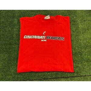 Vintage Cincinnati Bearcats shirt extra large Y2K spell out red mens basketball